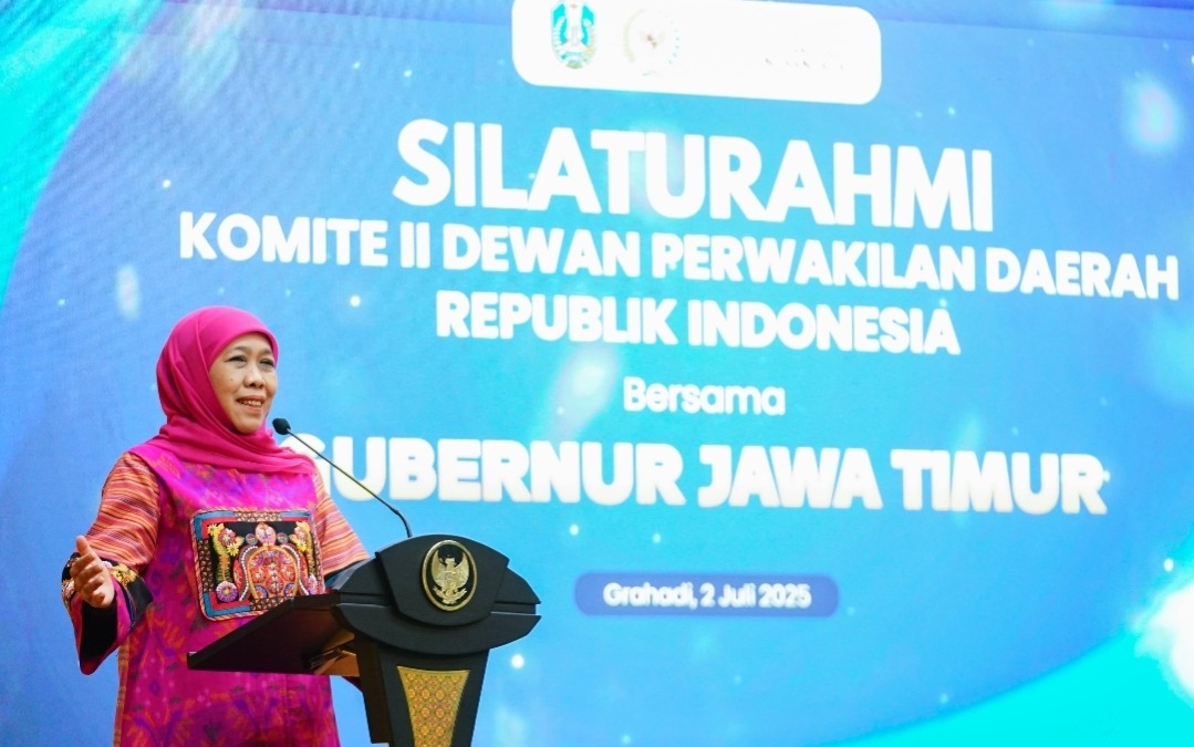Gubernur Khofifah Paparkan Keunggulan Jatim Sebagai Episentrum Bumi Majapahit Didepan Komite ll DPD RI