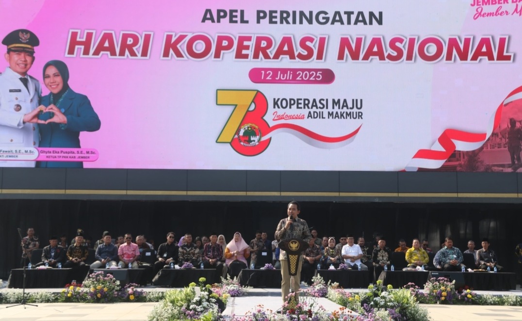 Peringatan HUT Koperasi Ke 78, Bupati Fawait: Koperasi di Jember Jadi Motor Perubahan