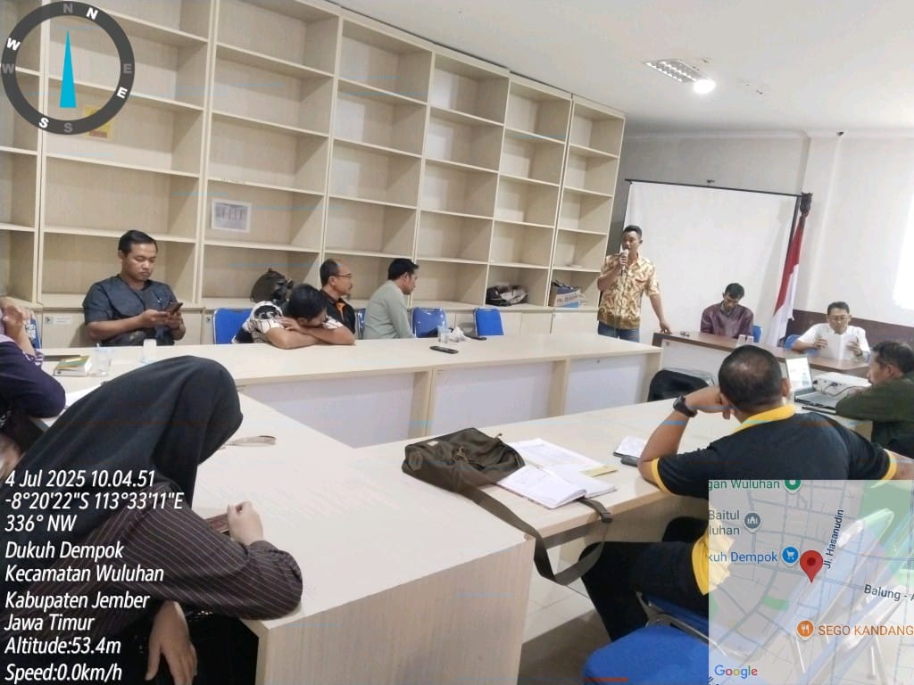 Pemerintah Kecamatan Wuluhan Jember Bersama 7 Sekdes dan DPRD Bahas RPJMDes Tambahan