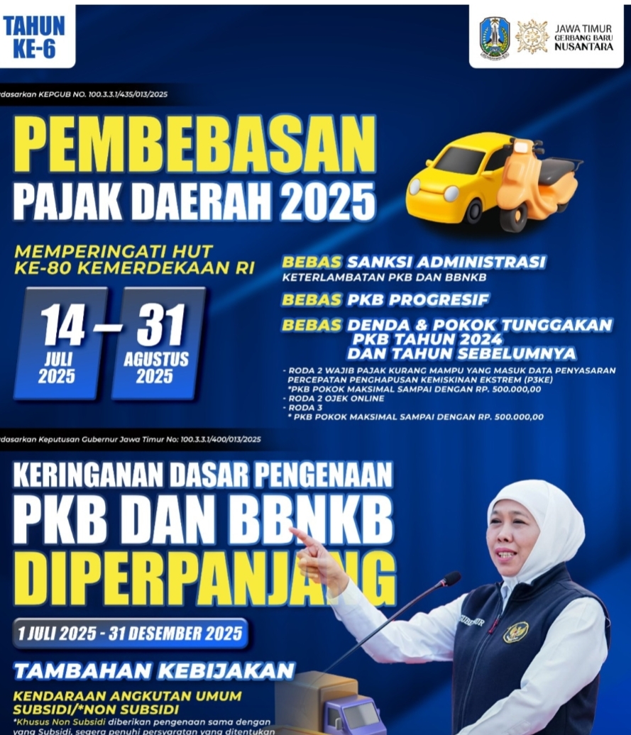 Waktunya Terbatas, Pemutihan Pajak Kendaraan Sampai 31 Agustus