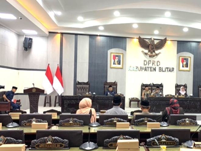 Diduga Kecewa, Sebagian Besar Anggota DPRD Boikot Sidang Paripurna Penyampaian KUA-PPS Bupati Blitar