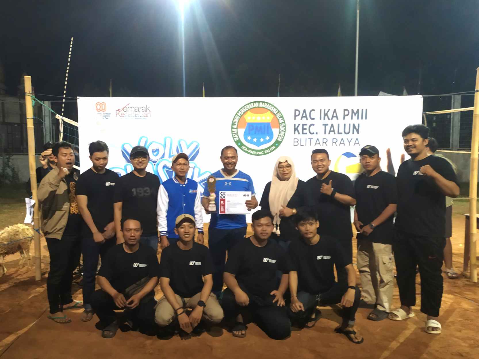 PAC IKA PMII Talun Blitar Sukses Gelar Turnamen Bola Voli Antar Club
