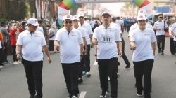 Rangkaian Kegiatan HUT RI Ke 80, Wali Kota Blitar Ikuti Lomba Baris-berbaris Antar Instansi