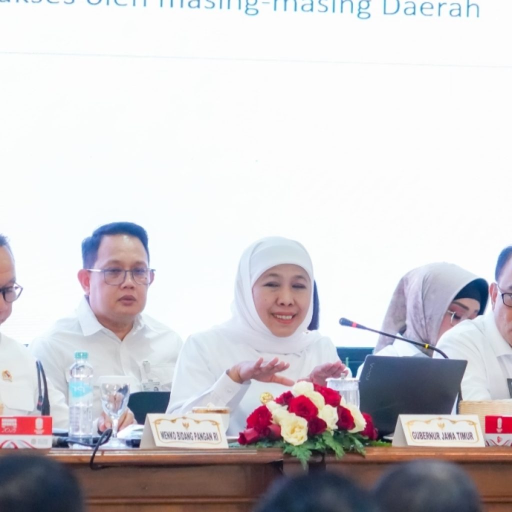 Rakor Tiga Menteri Bersama Gubernur Khofifah Bahas Percepatan Program Presiden Prabowo 