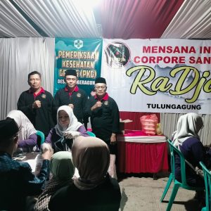 Peduli Sosial, Ormas RaDja Tulungagung Gelar Layanan Kesehatan Gratis