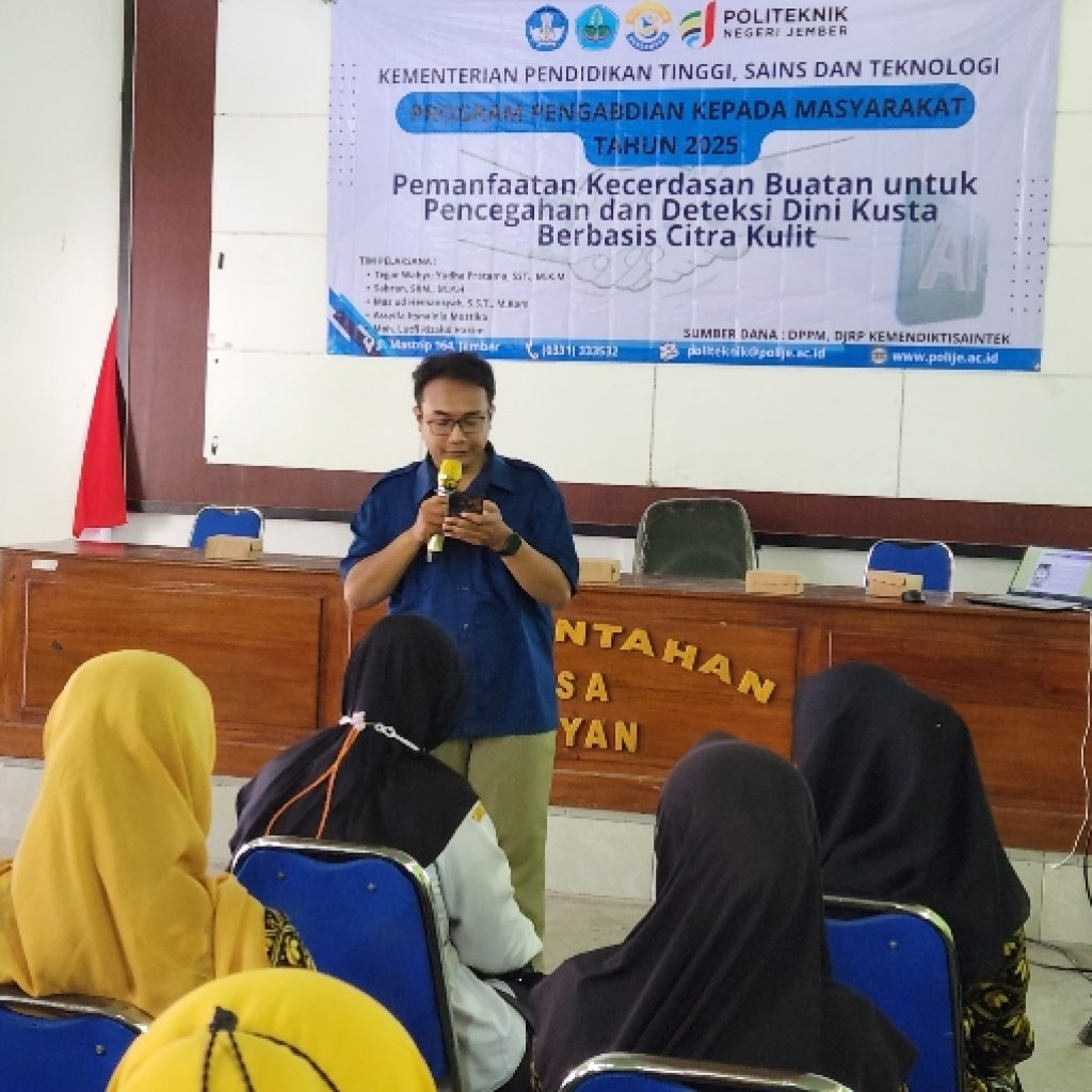 Cegah Kusta,Polije Jember Bekerjasama Pemdes dan  Kemendiktisaintek laksanakan Sosialisasi Program Pemanfaatan Kecerdasan Buatan