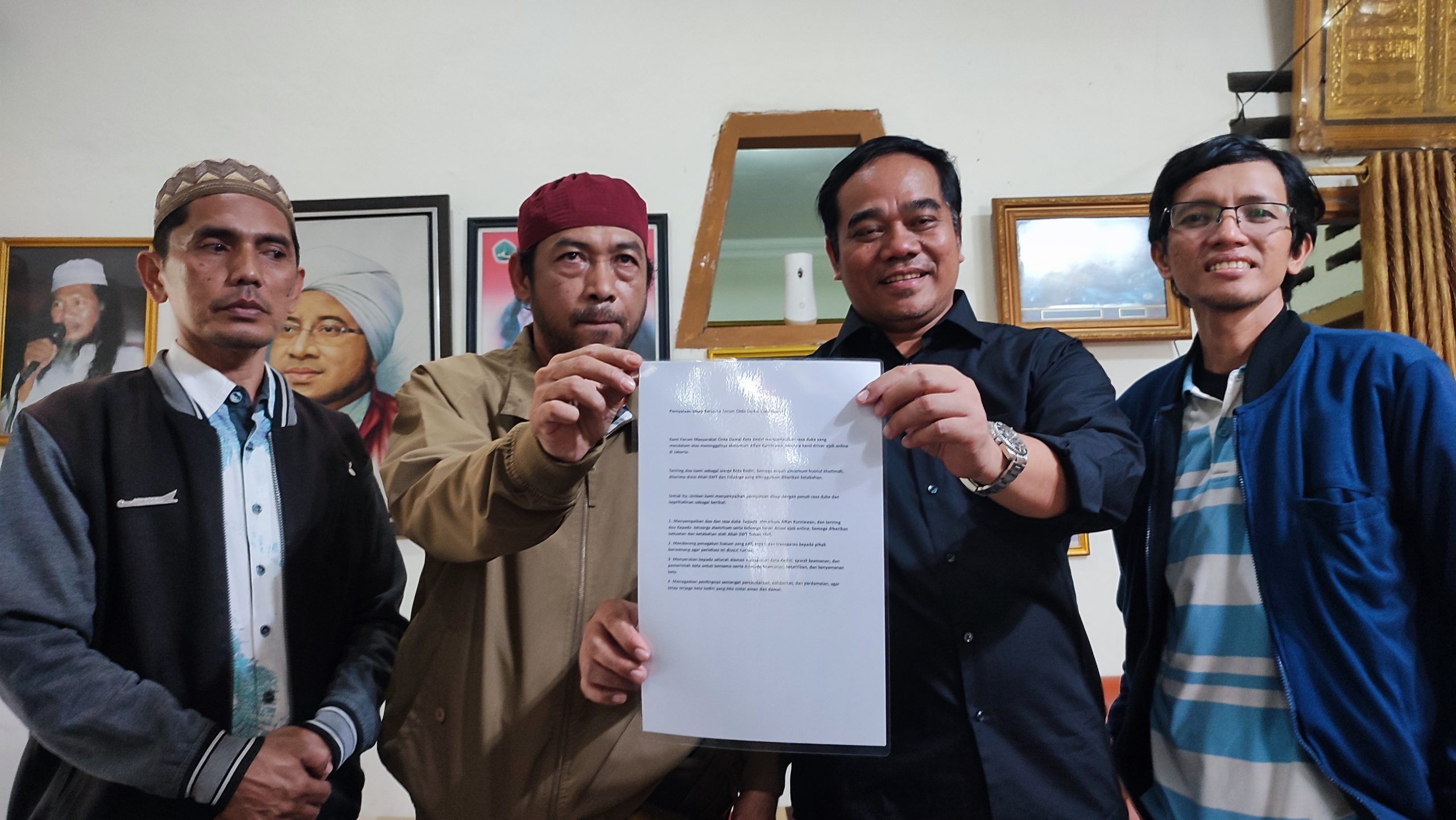 Forum Cinta Damai Kediri Doakan Affan, Serukan Persatuan dari Lirboyo