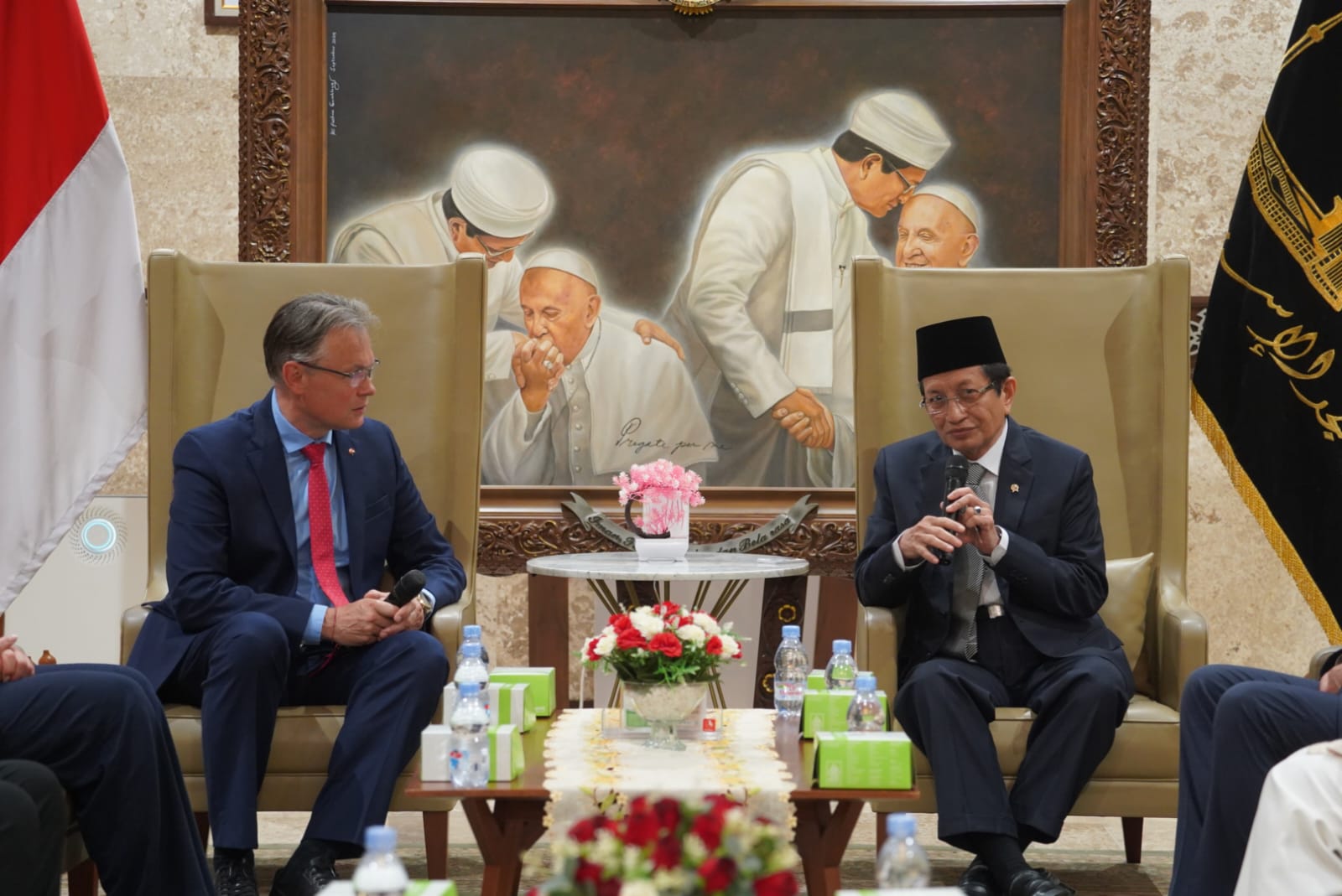 Menag Nasaruddin Umar Sambut Delegasi Parleman Eropa di Masjid Istiqlal