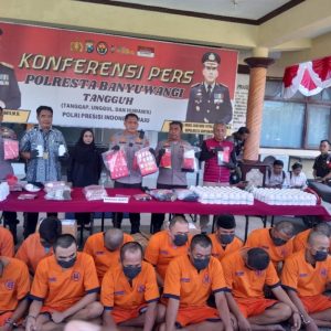 Polresta Banyuwangi Ungkap 37 Kasus Narkoba, Amankan 43 Tersangka 