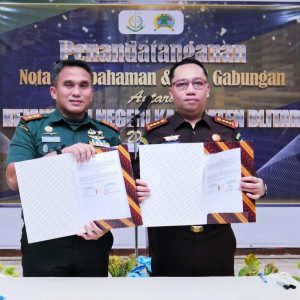 Kodim 0808 dan Kejari Kabupaten Blitar Teken Perjanjian Kerja Sama Penegakan Hukum
