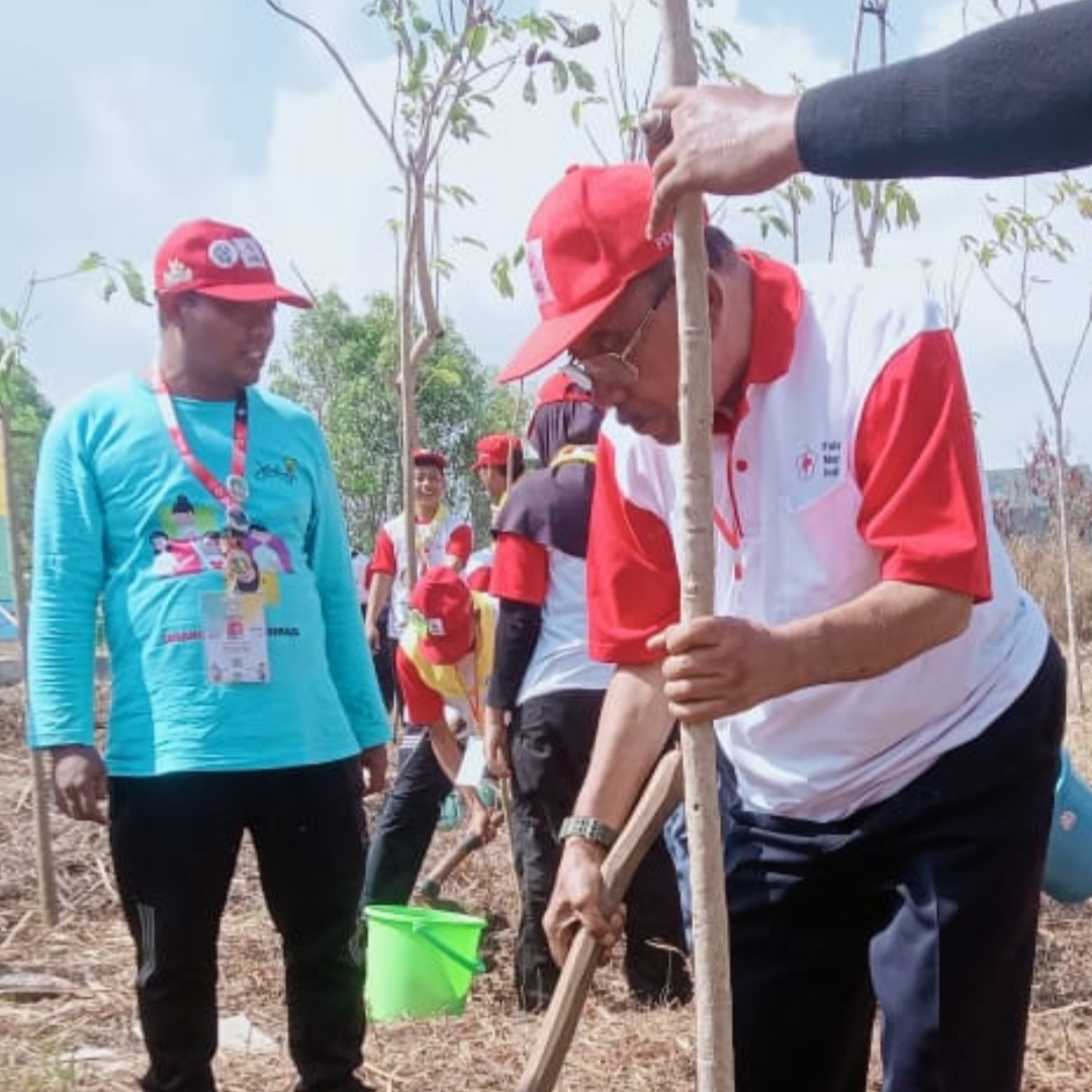 Tanam 200 Pohon Tabebuya Jadi Penutup Kegiatan Jumbara X PMR-PMI Jatim
