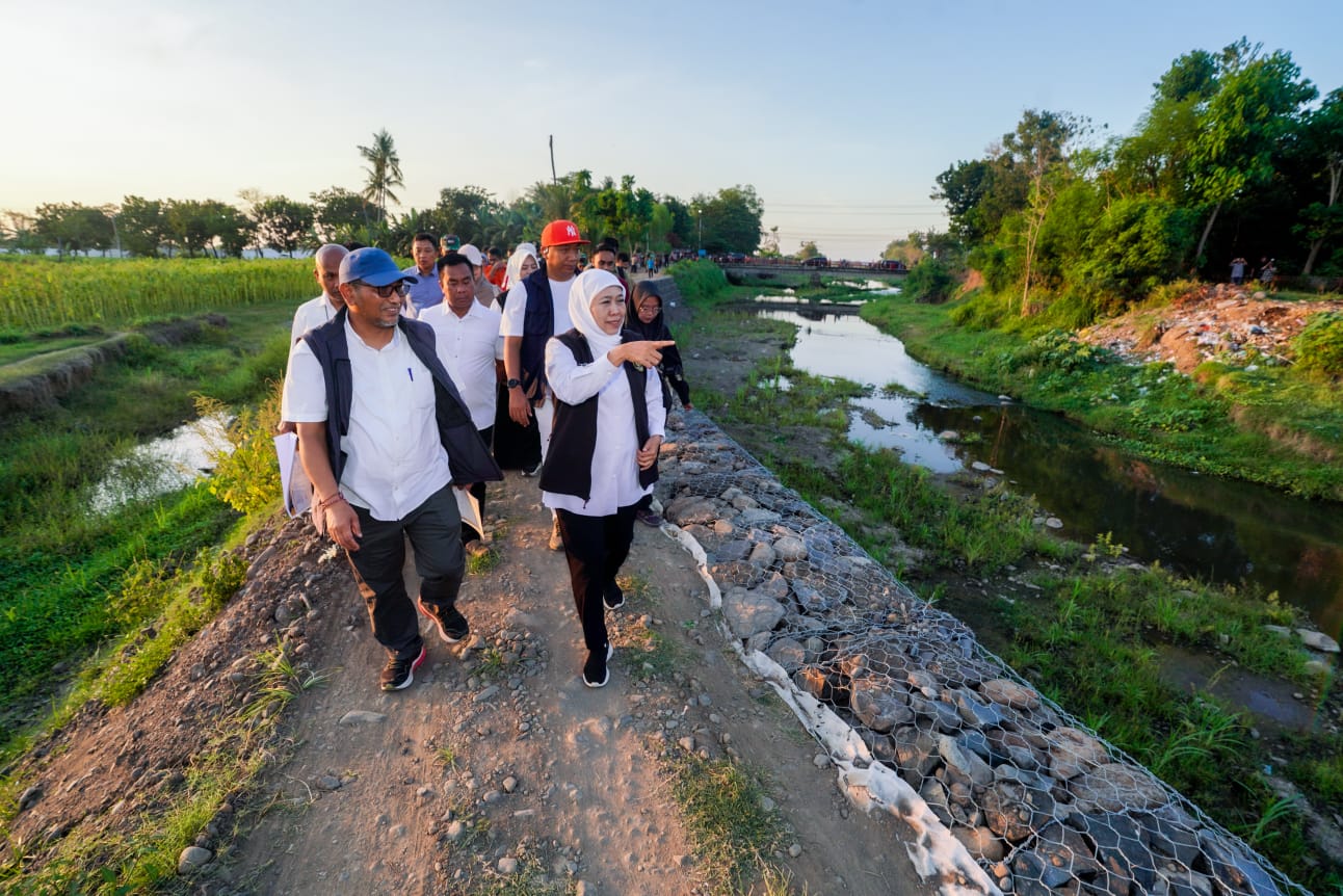 Pemprov Jatim  Pasang Bronjong Sungai Selowogo Cegah Banjir dan Jaga Irigasi 49 Ha Sawah di Situbondo