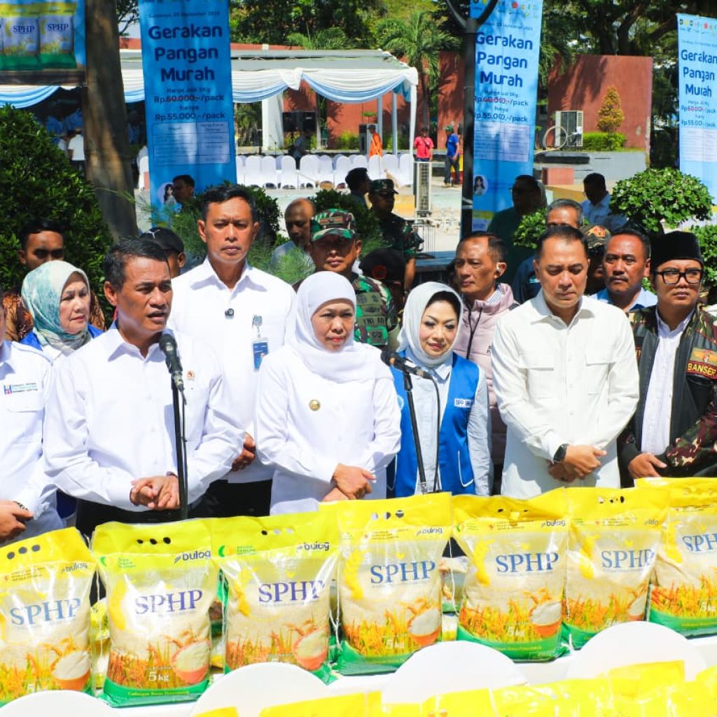 Gubernur Jatim Khofifah Sebut Gerakan Pangan Murah di Jatim Capai 828 Titik