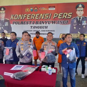 Polresta Banyuwangi Tangkap 4 Tersangka Jaringan Curanmor