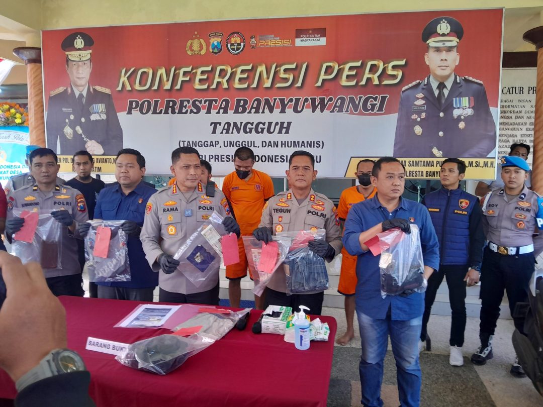Polresta Banyuwangi Tangkap 4 Tersangka Jaringan Curanmor