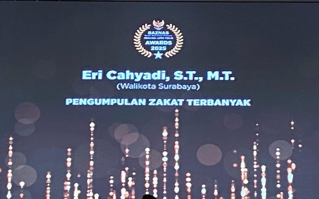 Baznas Jatim Nobatkan Eri Cahyadi sebagai Kepala Daerah Pengumpul Zakat Terbanyak