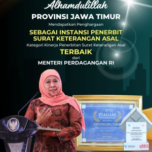 Pemprov Jatim Kembali Raih IPSKA Award 2025 dari Menteri Perdagangan Pemprov Jatim Kembali Raih IPSKA Award 2025 dari Menteri Perdagangan