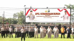 Jaga Persatuan, Polres Blitar Apel Kebangsaan dengan Paguyuban Pekerja dan Buruh
