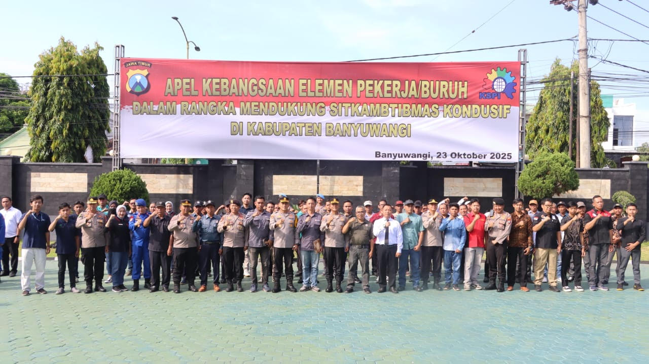 Apel Kebangsaan Serikat Pekerja dan Buruh Dukung Polri Jaga Kamtibmas