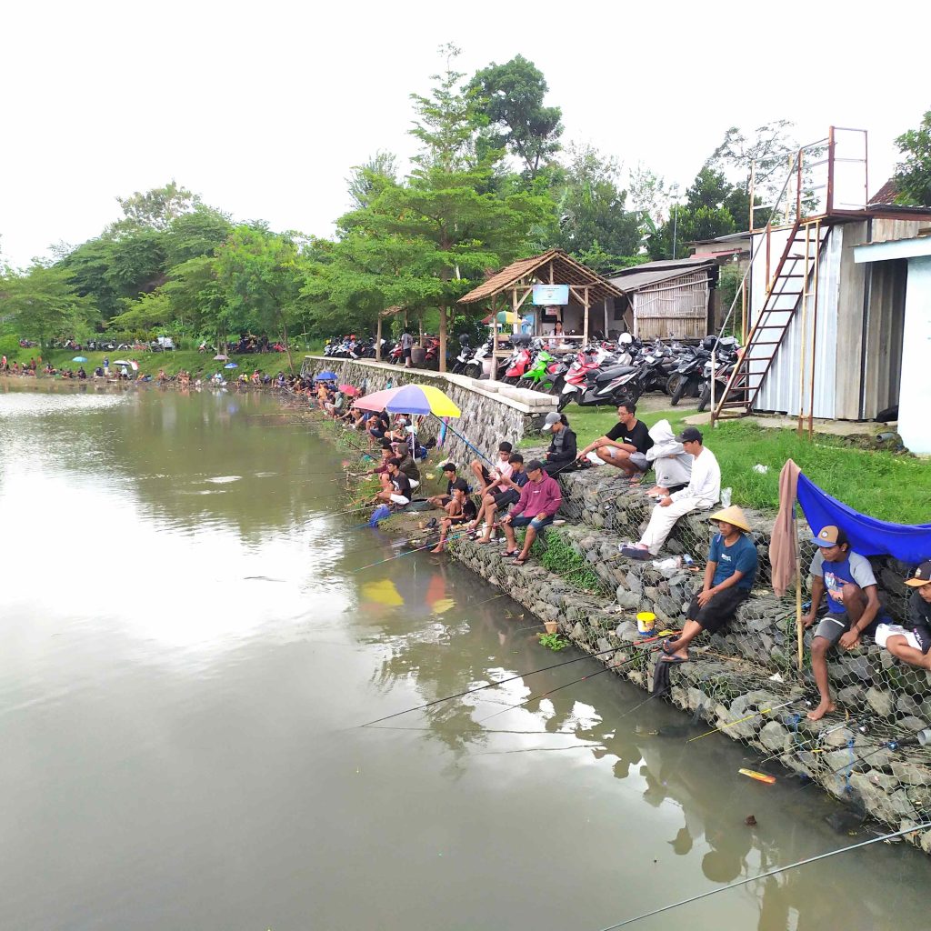 Ikan Monster Jadi Buruan, Wisata Pemancingan Embung Jatimalang Kota Blitar Picu Adrenalin
