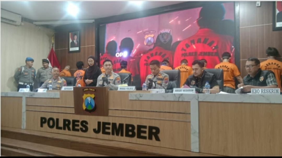 Polres Jember Raih Peringkat 3 Polda Jatim, Ungkap 212 Kasus Dengan 89 Tersangka