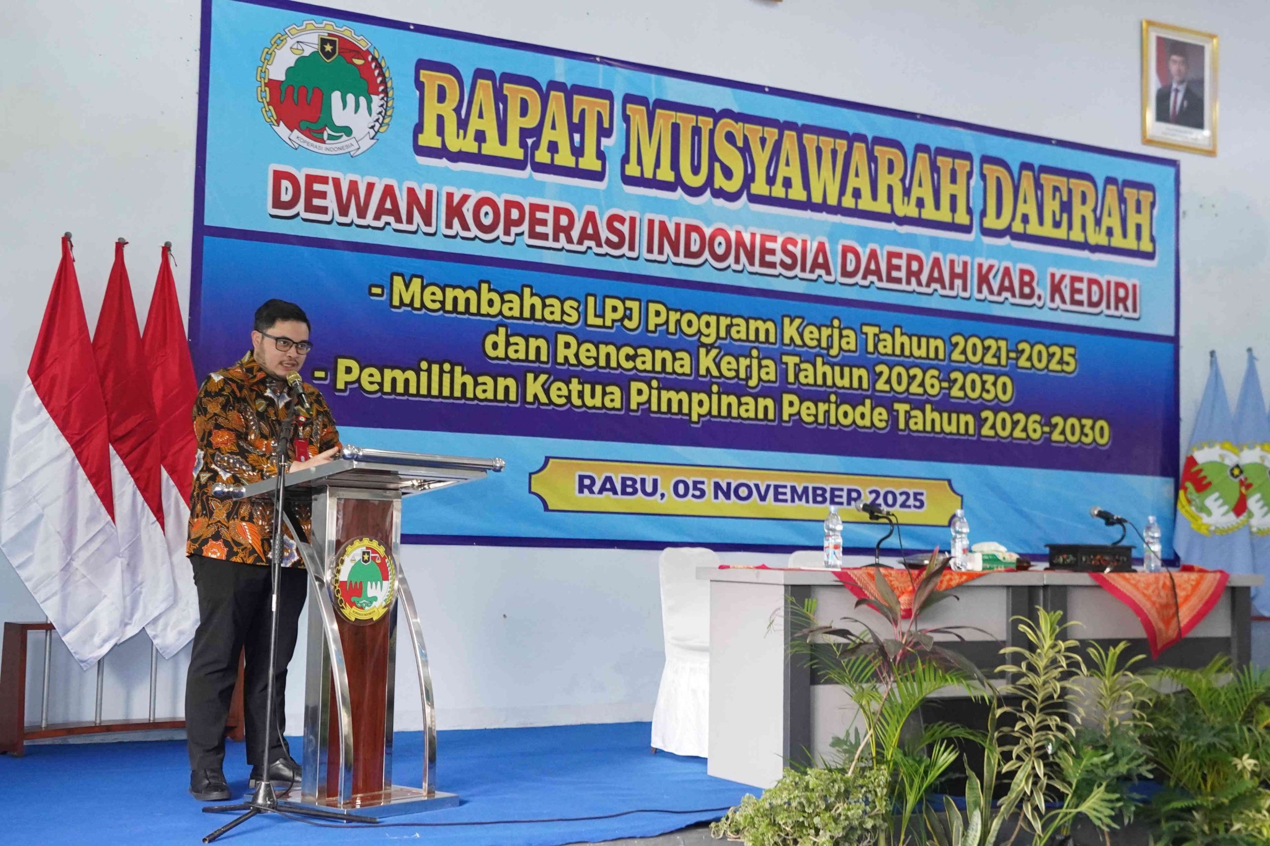 Mas Dhito Ingatkan Pentingnya Regenerasi di Acara Musda Dekopinda Kabupaten Kediri
