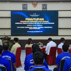 Program Rehabilitasi Sosial Lapas Banyuwangi Resmi Ditutup, Puluhan Warga Binaan Siap Berubah
