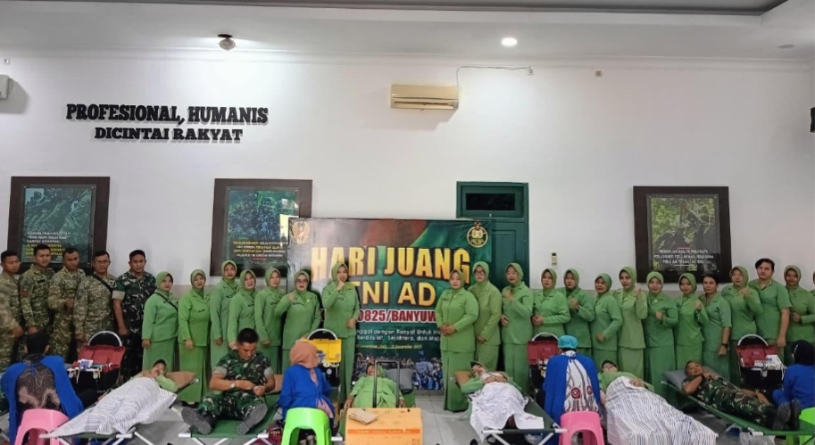 Solidaritas Merah Putih: Kodim 0825/Banyuwangi Gelar Donor Darah Peringati Hari Juang TNI AD