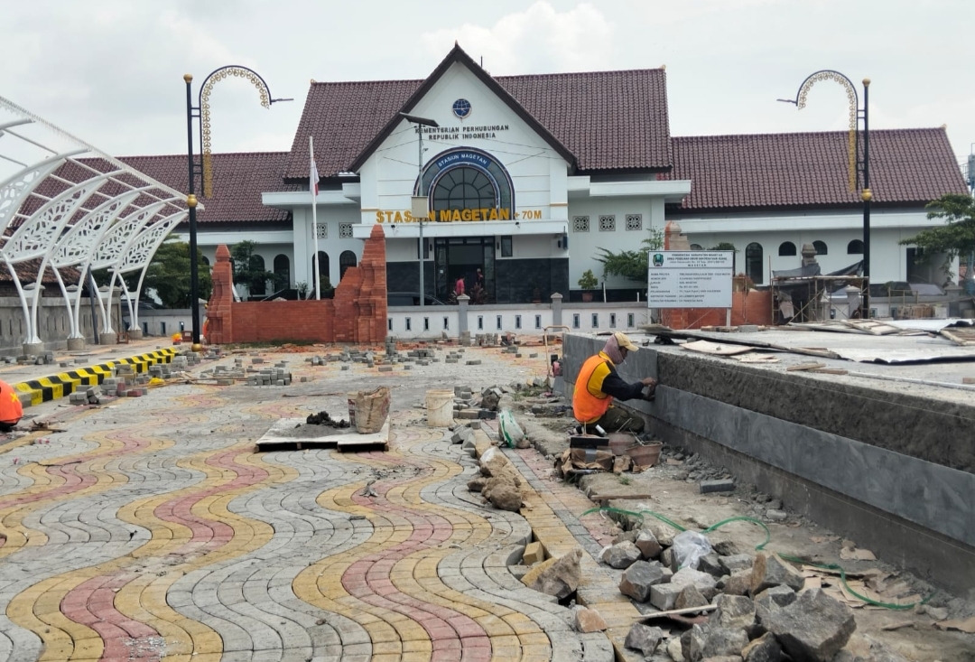 Dinas PUPR Gelontorkan 831 juta Bangun Pintu Masuk Selatan Stasiun Magetan