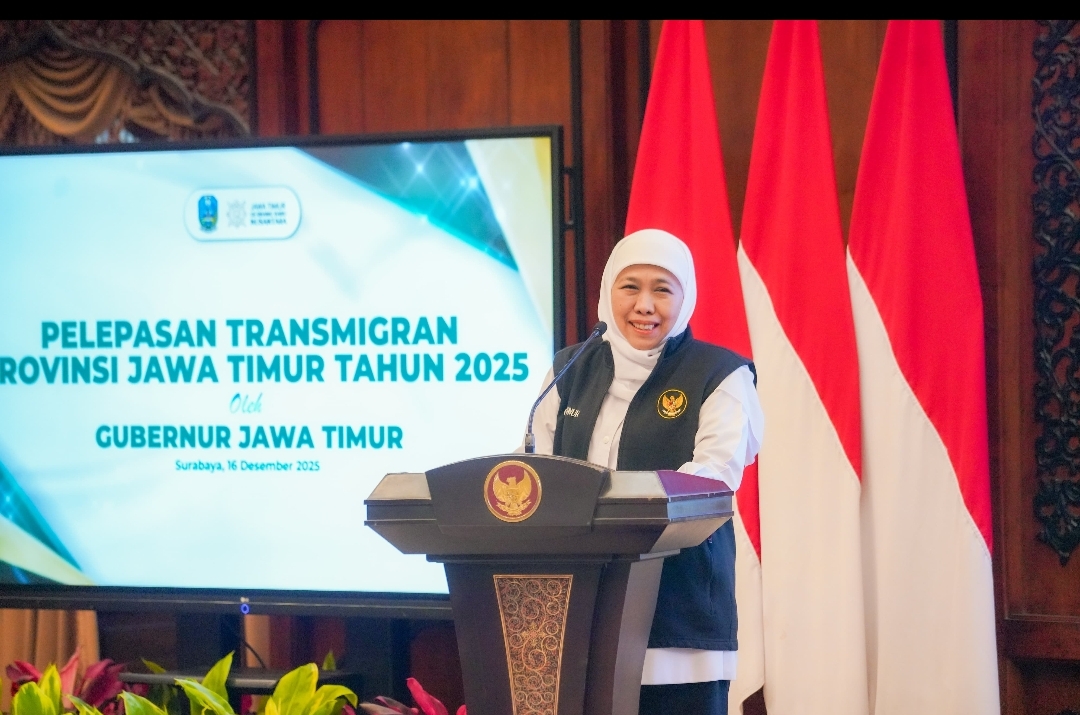 Gubernur Khofifah Lepas 55 Transmigran Jatim Ke Tiga Provinsi, Dorong Transformasi Transmigrasi Berbasis 5T untuk Pemerataan Pembangunan dan Kesejahteraan