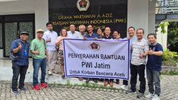 PWI Jatim Salurkan Bantuan untuk Korban Bencana Aceh