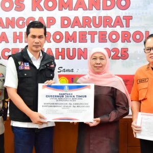 Bantuan Kemanusiaan ‘Jawa Timur Peduli’ Senilai Rp 3,895 Miliar untuk Korban Bencana Aceh