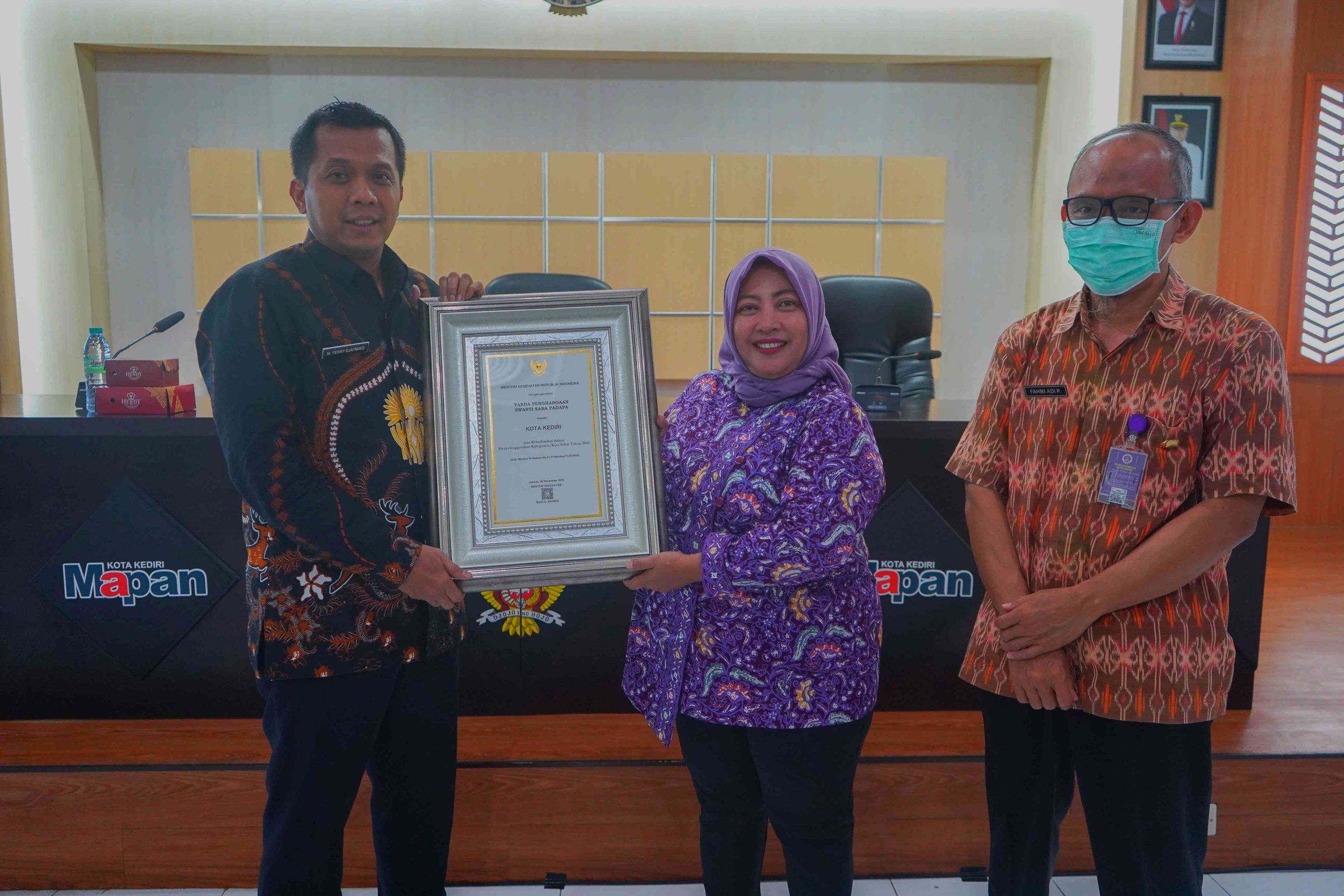 Kota Kediri Pertahankan Swasti Saba Padapa 2025, Bukti Konsistensi Kota Sehat