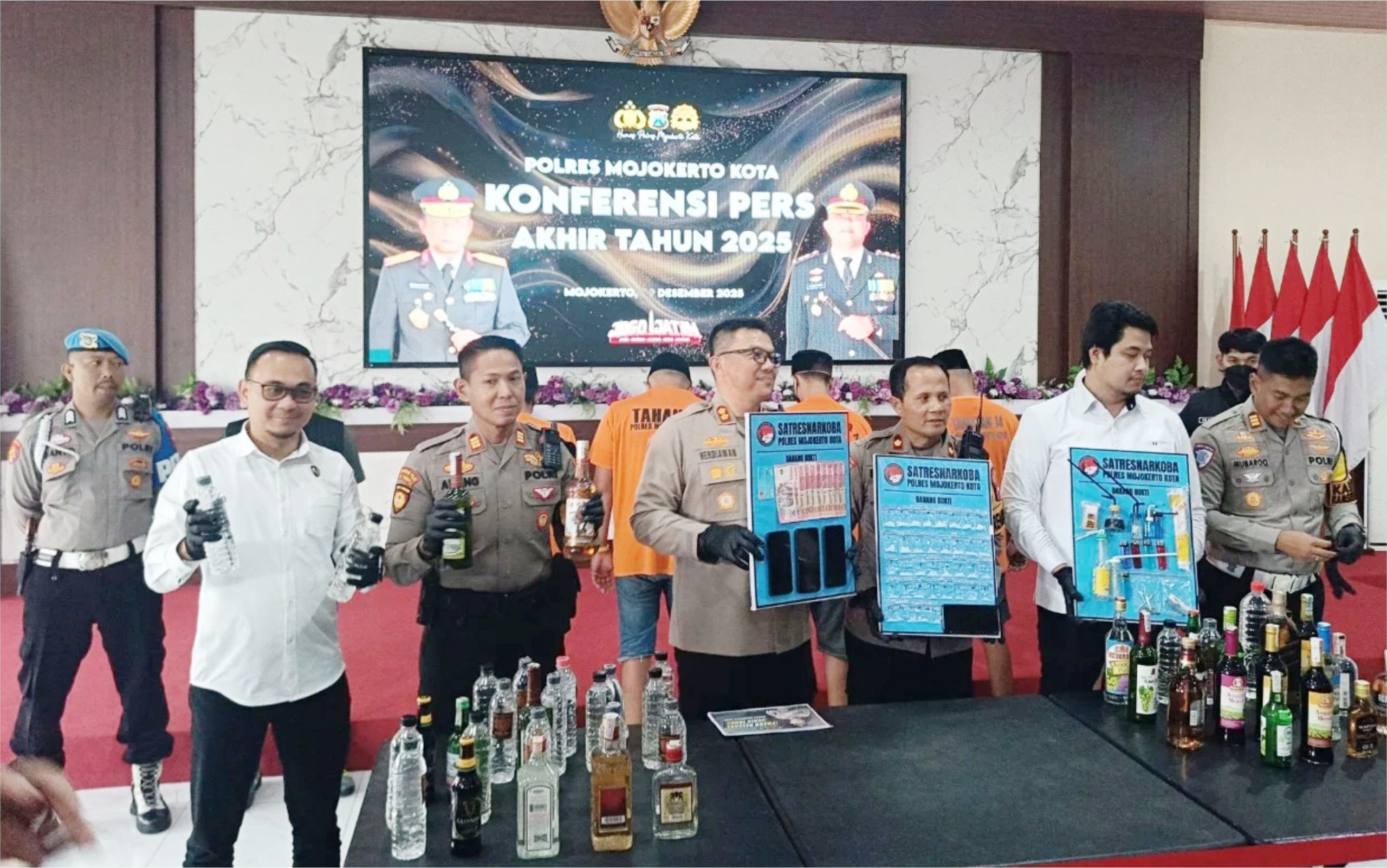 Polres Mojokerto Kota Tuntaskan 104 Kasus Dari 233 Perkara Tindak Pidana