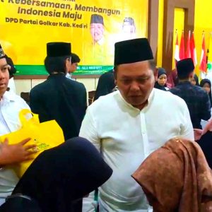 Cak Hadi: “Doa Anak Yatim Sangat Mustajab”, Golkar Kabupaten Kediri Salurkan Santunan untuk 104 Anak