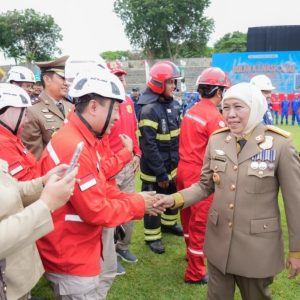 Apel K3 di Gresik, Gubernur Khofifah Komitmen Wujudkan Keselamatan dan Kesehatan Kerja yang Profesional, Andal dan Kolaboratif