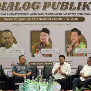 PWI-DPRD Gresik Gelar Dialog Publik Smart Budgeting dan Smart Revenue Dorong Kemandirian Daerah