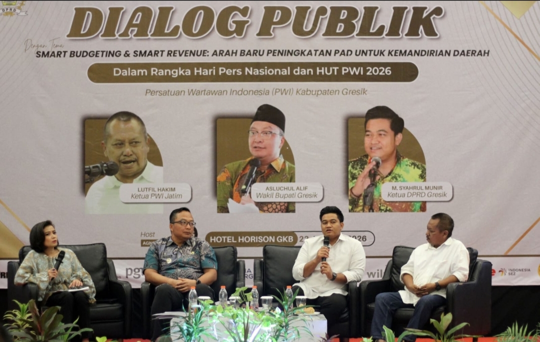PWI-DPRD Gresik Gelar Dialog Publik Smart Budgeting dan Smart Revenue Dorong Kemandirian Daerah