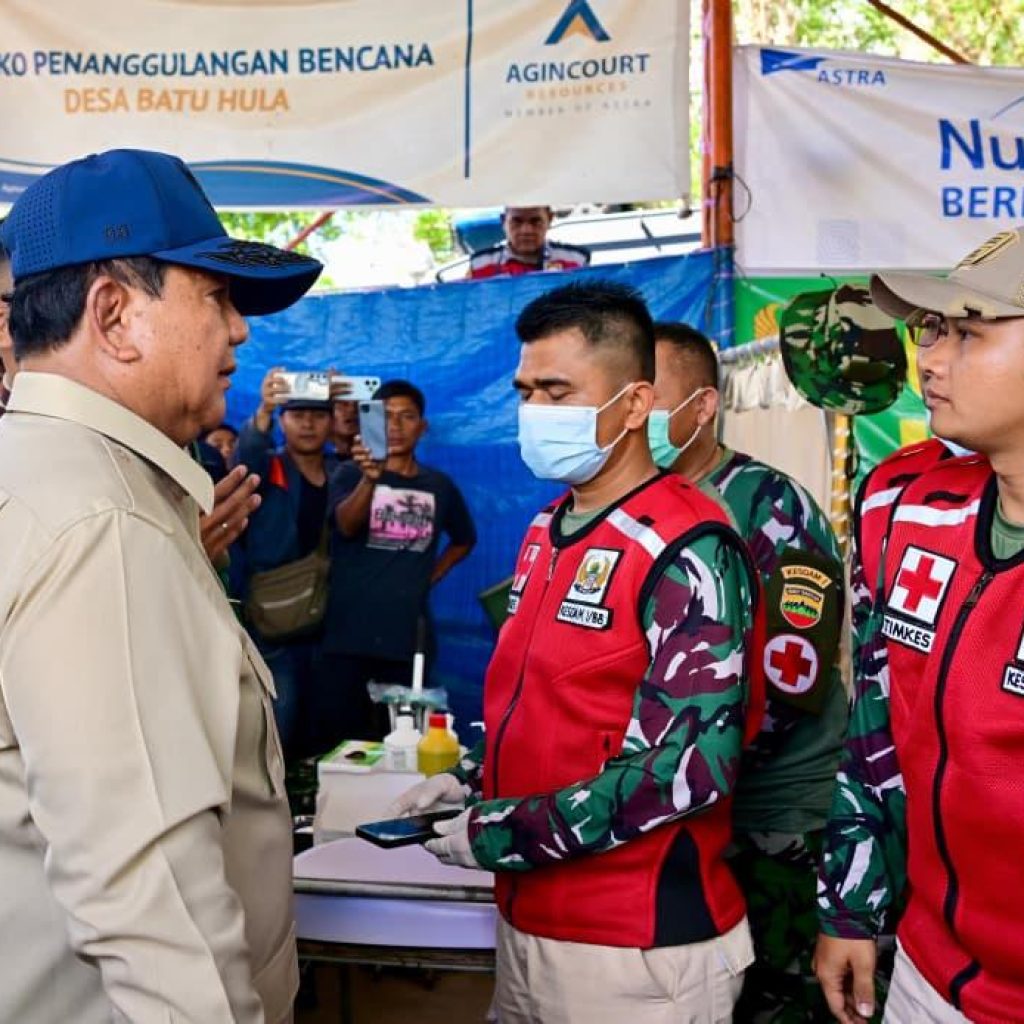 Presiden Prabowo Tinjau Posko Kesehatan Kodam l/Bukit Barisan Sumut