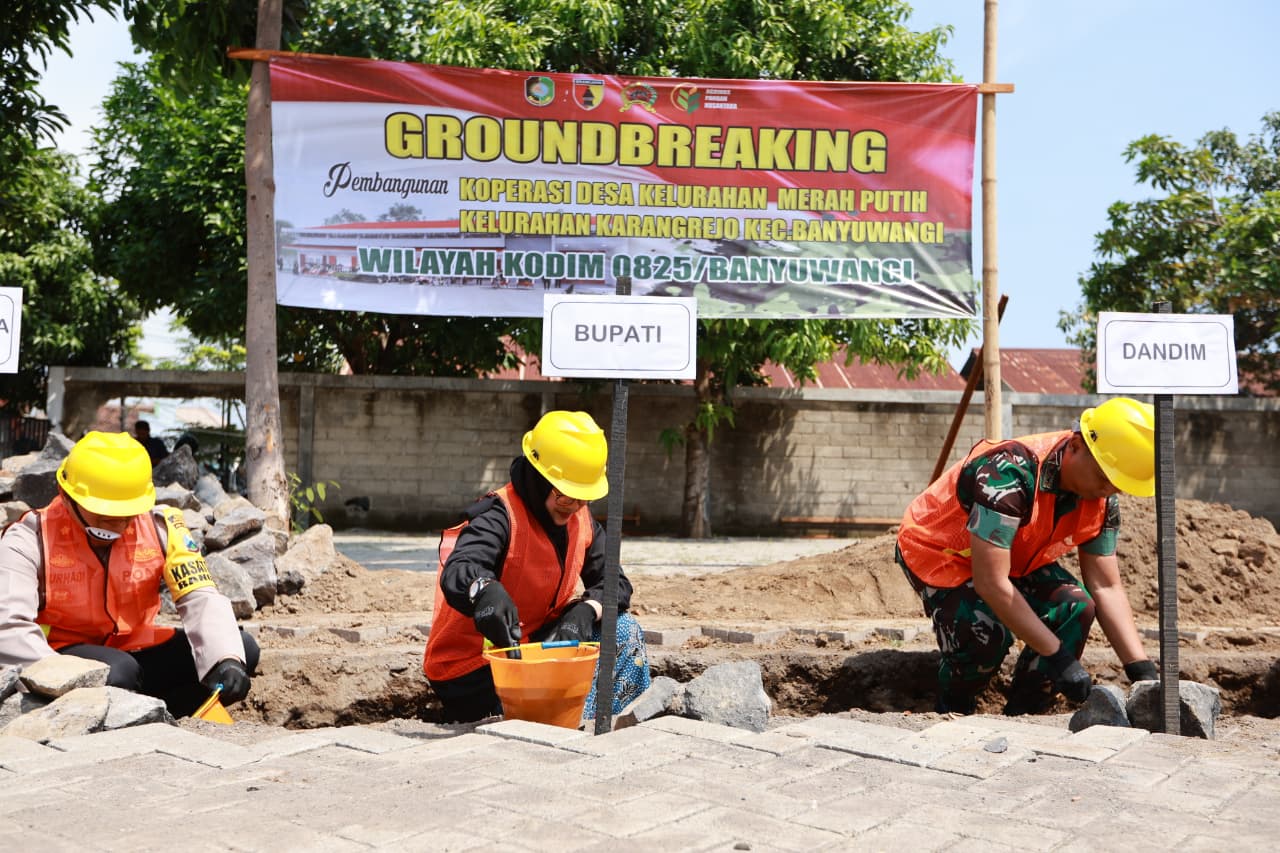 Gunakan Aset Daerah, Kantor Koperasi Merah Putih Banyuwangi Mulai Dibangun
