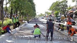 Perbaikan Jalan Tanjungsari Surabaya Dilakukan Bertahap