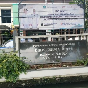 Disnaker Sidoarjo Buka Posko Pengaduan THR, Perusahaan Terlambat Bayar Didenda 5 Persen Sidoarjo