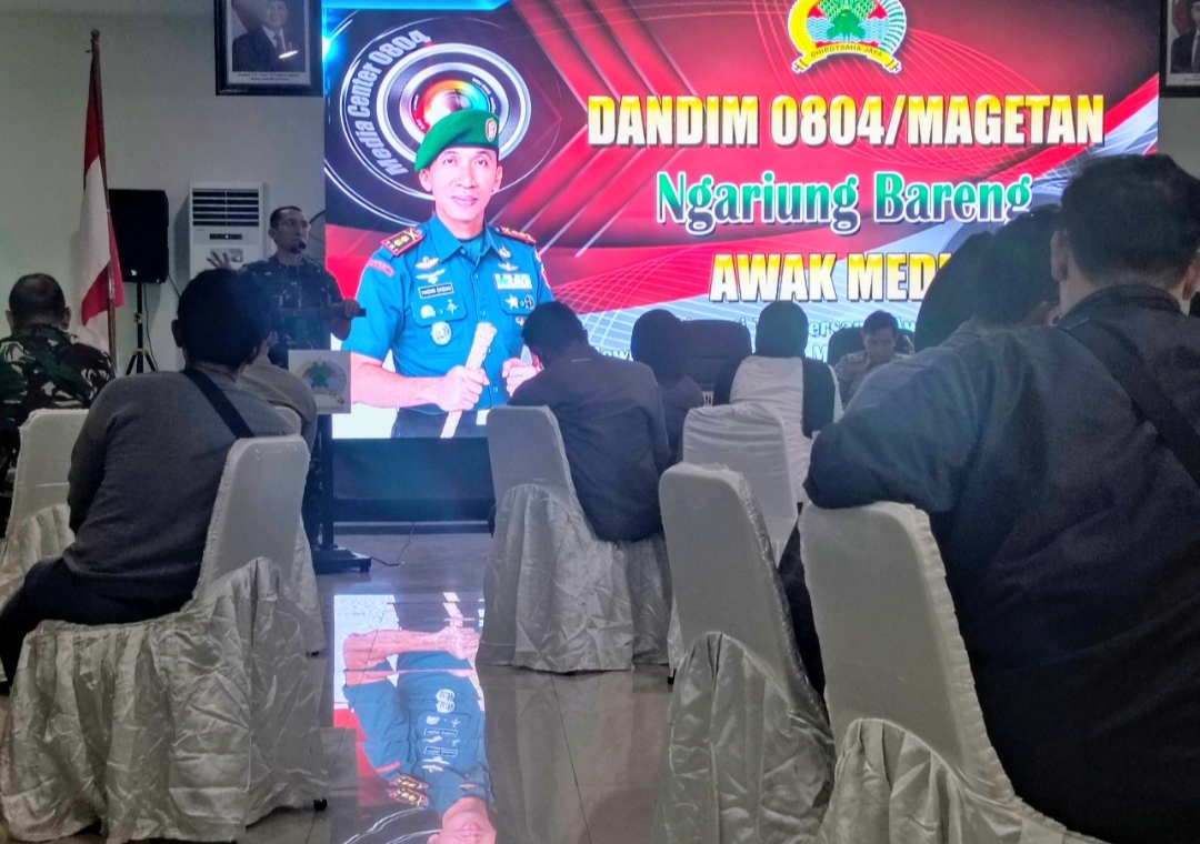 Dandim 0804/Magetan Letkol Hasan Dasuki Pamitan Pindah Tugas Lewat Ngariung Bersama Media