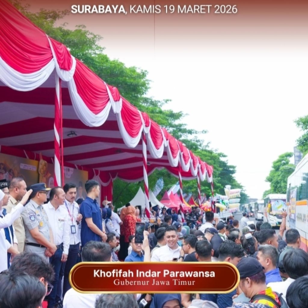 Berangkatkan 4000 Pemudik Gratis, Khofifah : Tekan Angkat Kecelakaan Lalin