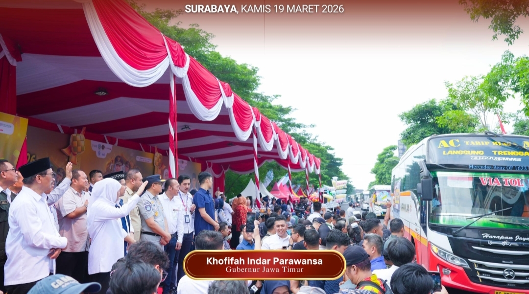 Berangkatkan 4000 Pemudik Gratis, Khofifah : Tekan Angkat Kecelakaan Lalin