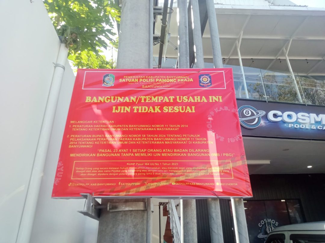 Bangunan Melanggar Perda Kabupaten Banyuwangi, Lurah Sobo Tegas Laporkan ke Satpol PP