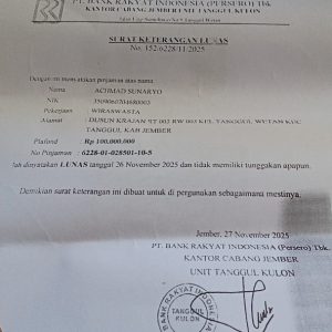 Lima Bulan Lunas Akte Tanah Tak Kembali, Warga Tanggul Wetan Adukan BRI ke Bupati Jember dan OJK
