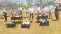 Kejari Kab. Mojokerto Musnahkan Barang Bukti Narkotika dan Ratusan Juta Uang Palsu