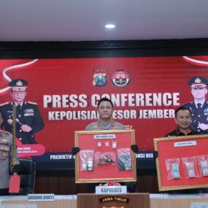 Polres Jember Ciduk 18 Tersangka Narkoba, 35,99 Gram Sabu Jadi Barang Bukti